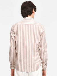 Campus Sutra Men Comfort Spread Collar Striped Cotton Casual Shirt