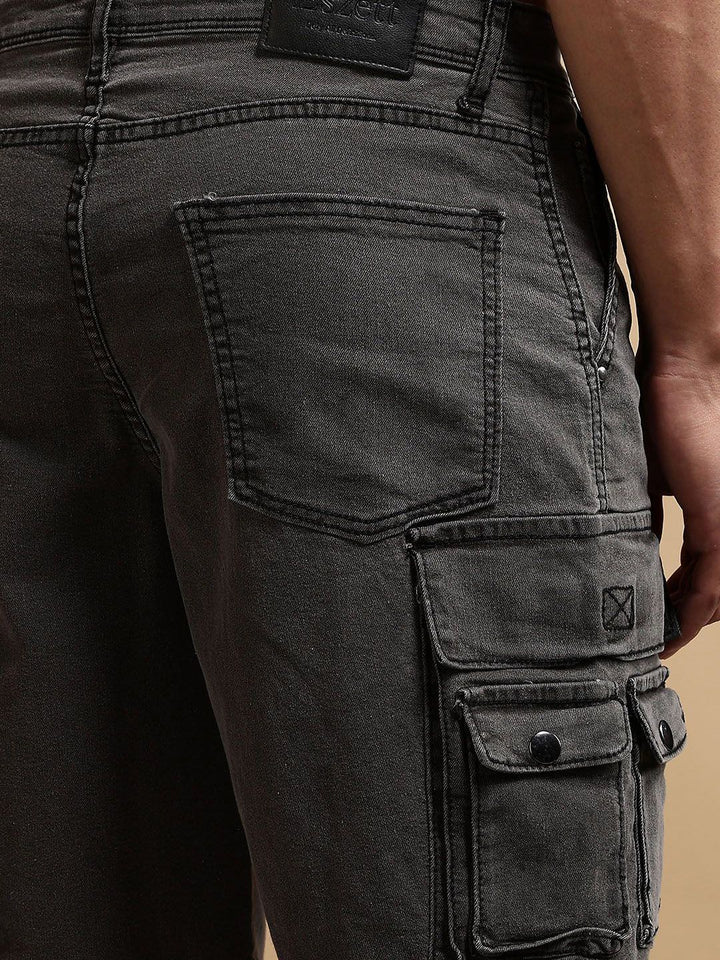 Seluar Pendek Denim Pertengahan Bangkit Eszett Lelaki Baggy