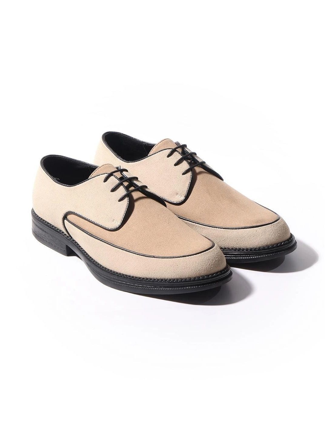 MONKSTORY Beige Atelier 1860 Dual Tone Lace-Ups Derby
