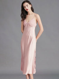 DressBerry Solid Shoulder Straps Midi Nightdress