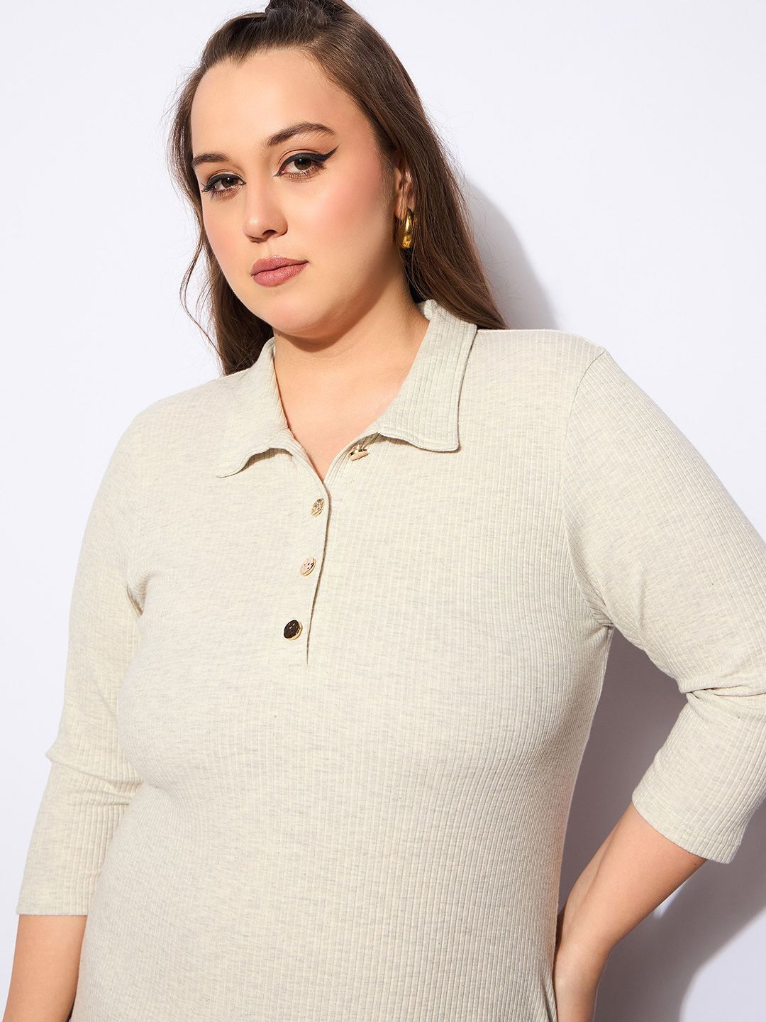 SASSAFRAS Curve Women Sheath Midi Dress