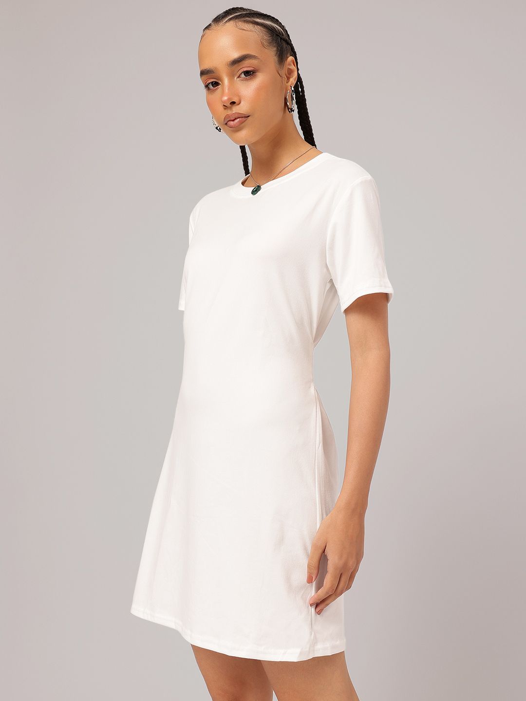 DressBerry T-shirt Mini Dress with Tie-Up