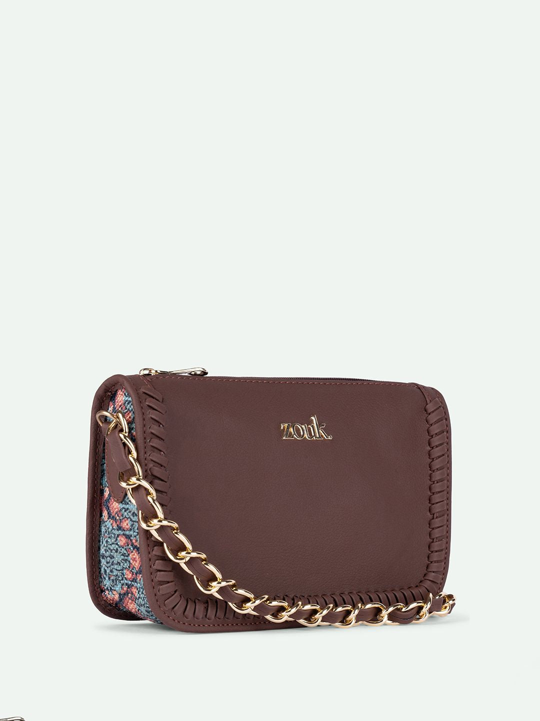 ZOUK Kolkata Nouveau Printed Baguette Handheld Bag