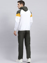 Monte Carlo Men Colourblocked Long Sleeves Hooded Neck Tracksuits
