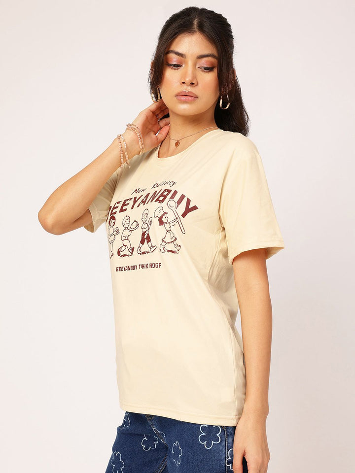 DressBerry Cozy Chic Effortless Edge Printed Tee