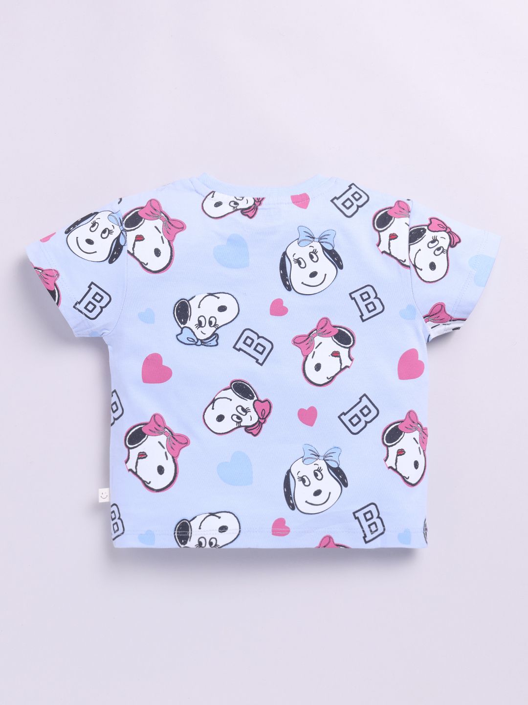 Happy Faces Girls Peanuts Printed Pure Cotton T-shirt