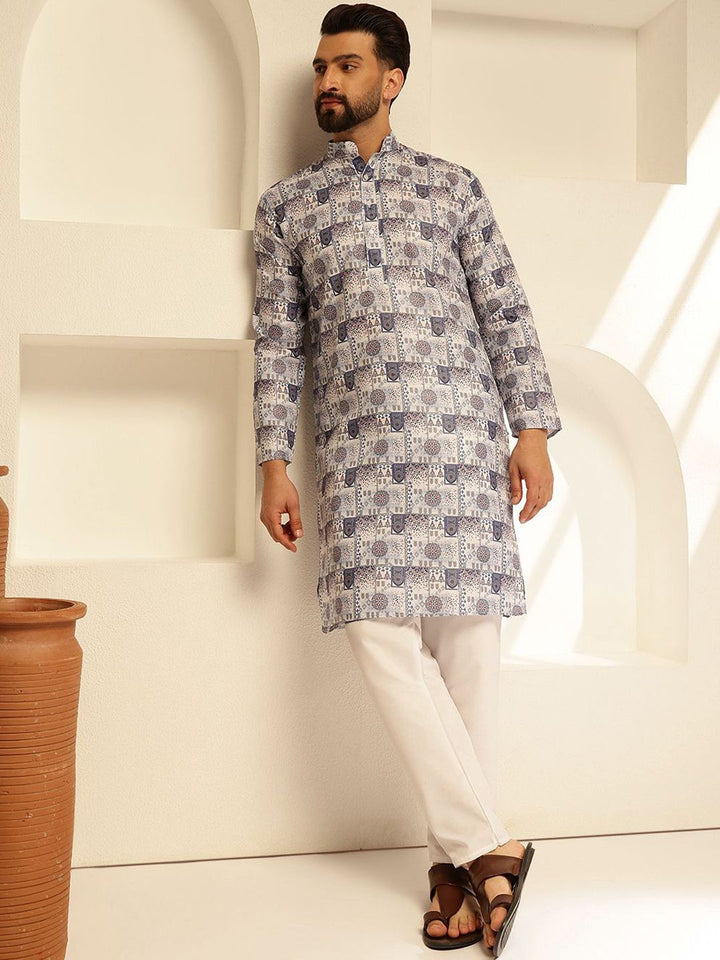 SOJANYA Motif Etnik Printed Cotton Straight Kurta
