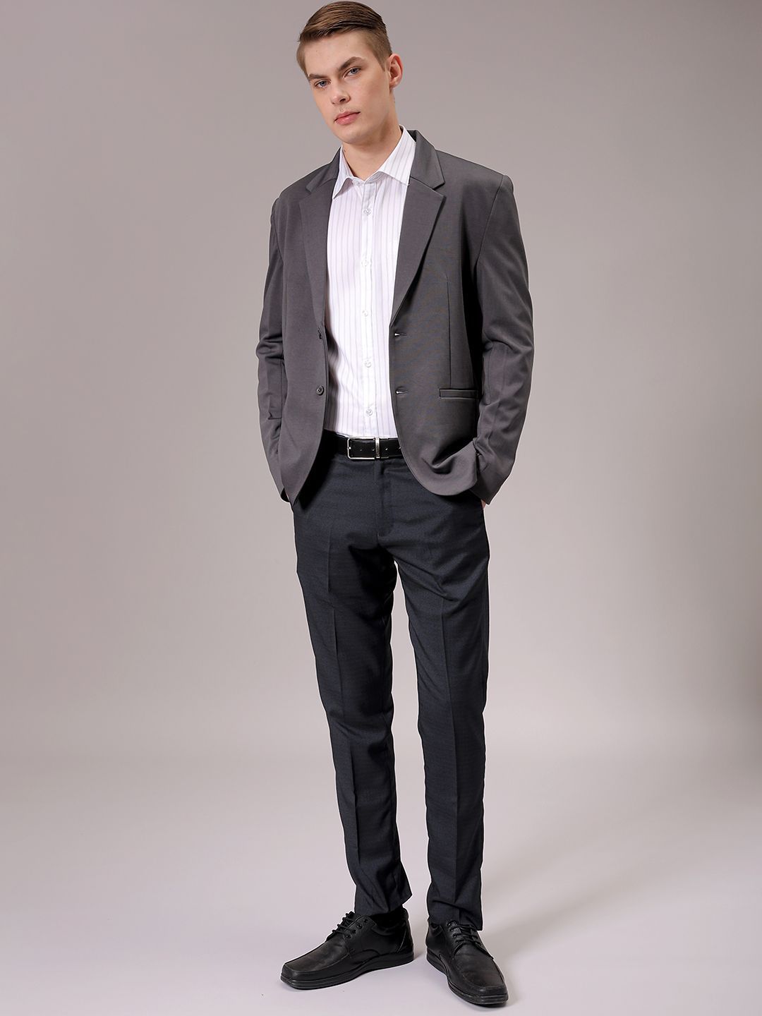 The Indian Garage Co. X Luxe Men Spread Collar Multi Striped Slim Fit Formal Shirt