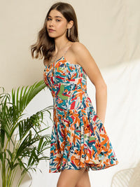 Berrylush Printed with Ruffles Jumpsuit