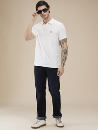 Being Human Men Self Design Polo Collar Cotton Slim Fit T-shirt