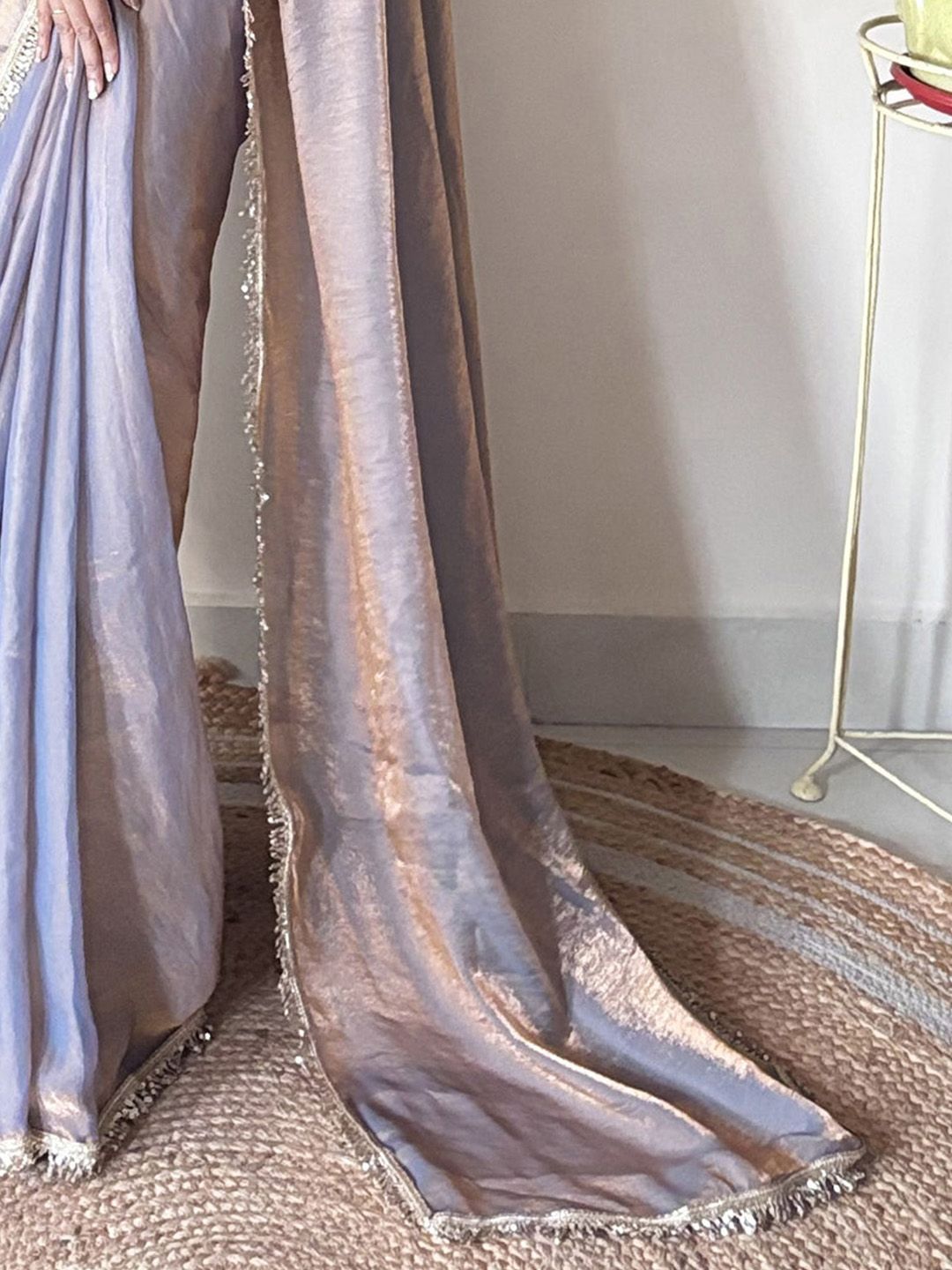 Saree mall Embellished Sequinned Tissue Sarees