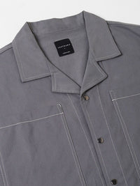 VASTRADO Men Classic Cuban Collar Solid Cotton Oversized Casual Shirt