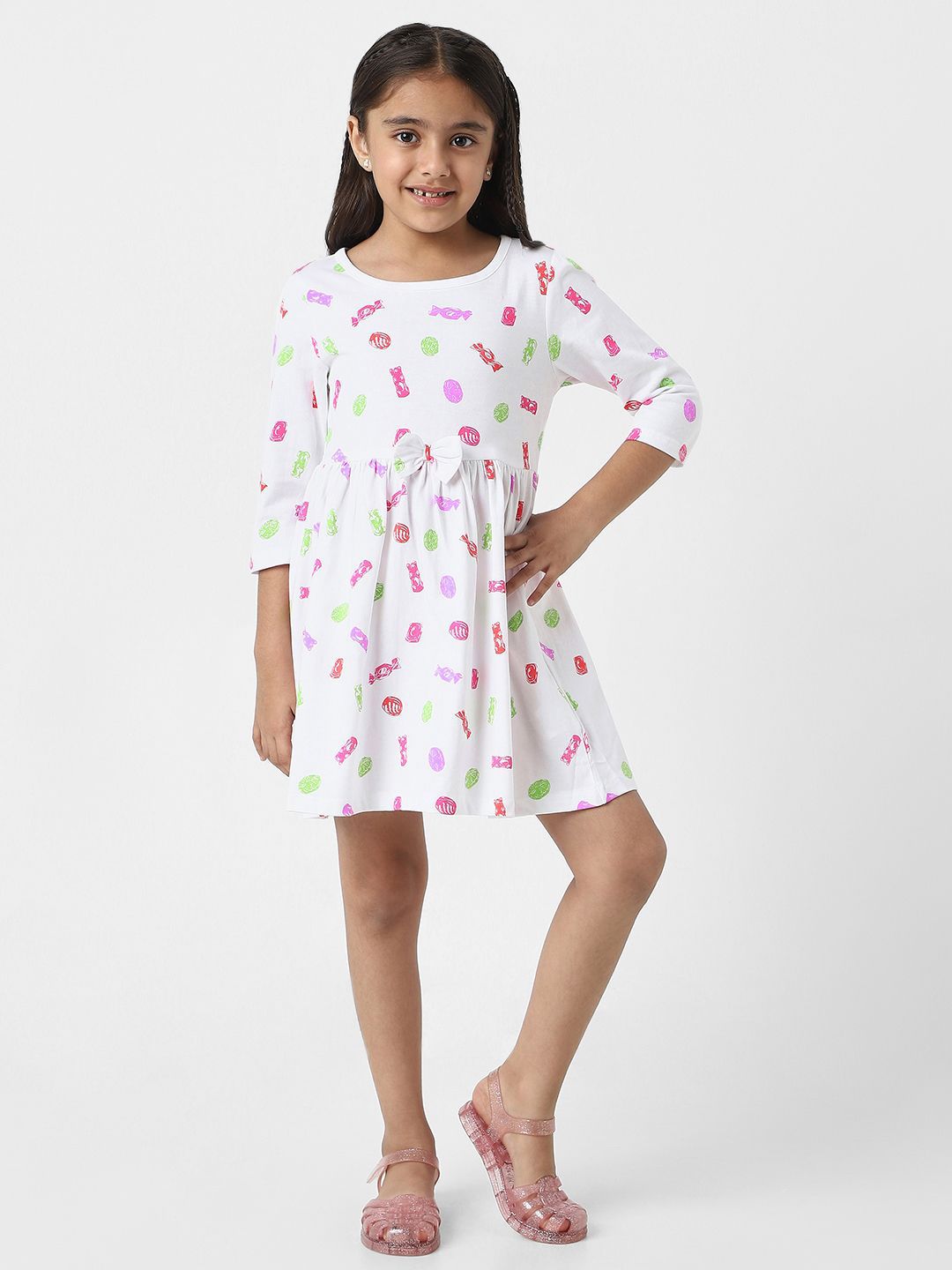 Nauti Nati Print Fit & Flare Dress