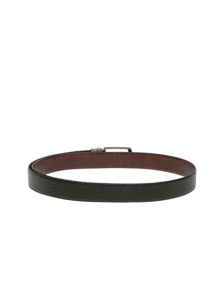 Teakwood Leathers Men Textured Leather Reversible Formal Belt