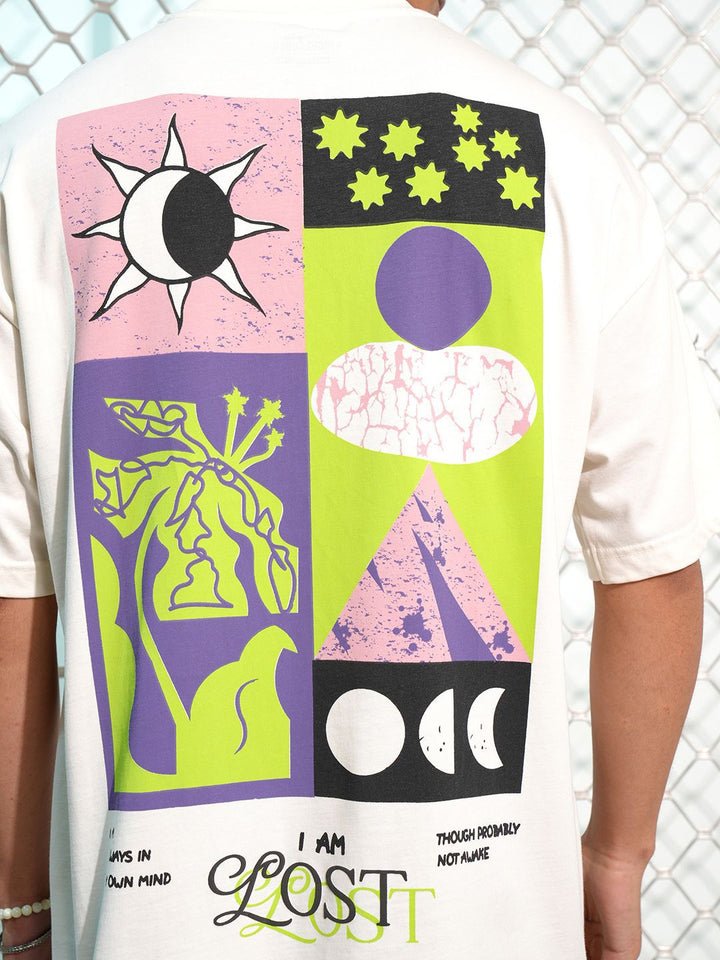 HIGHLANDER Graphic Printed Round Neck Cotton Oversized T-shirt