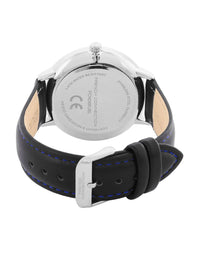 Sambungan Perancis Lelaki Bercetak Dial & Kulit Tali Analog Watch FCN066ubl