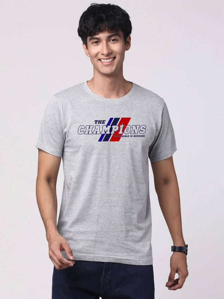 ADRO Men Typography Printed Cotton T-shirt