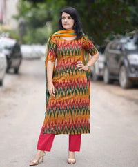 KALINI Women Ethnic Motifs Printed Regular Kurta with Trousers & With Dupatta