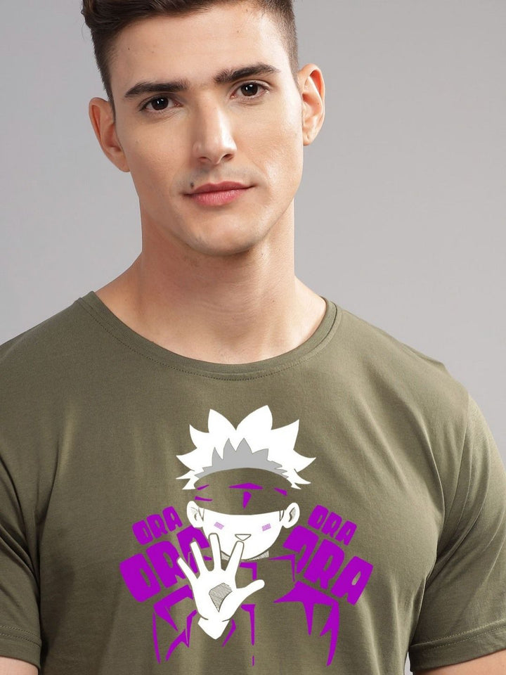 ADRO Men Printed Applique T-shirt