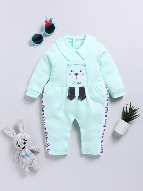 Moms Love Infant Boys Graphic Printed Pure Cotton Party Romper