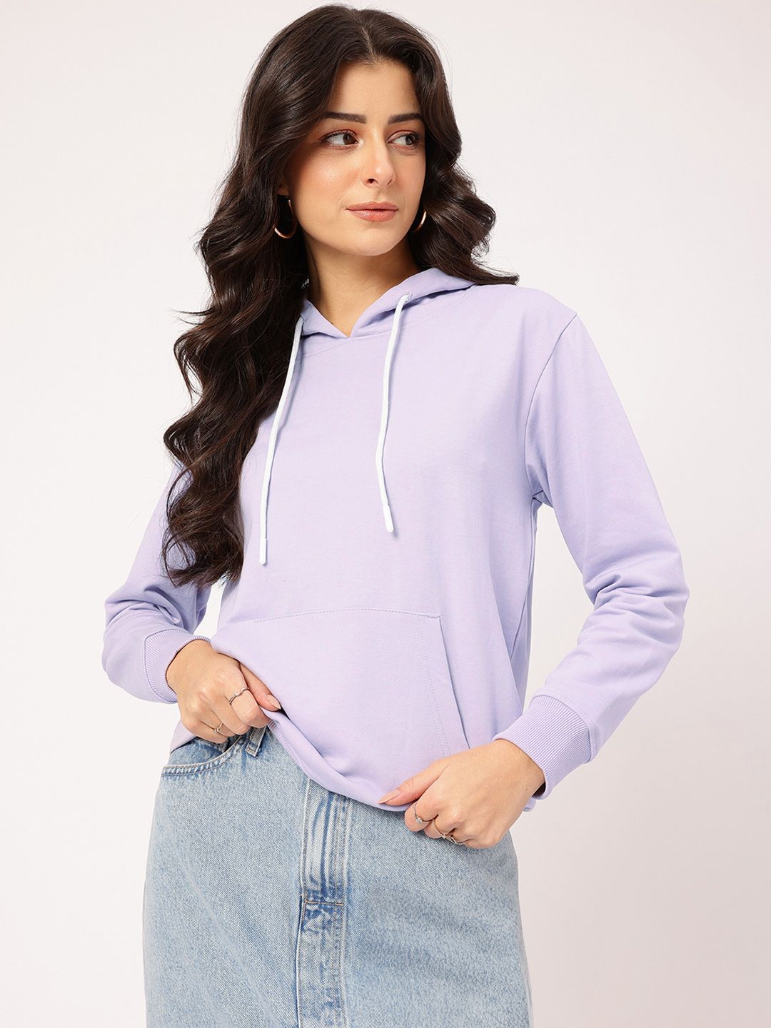 DressBerry Chill & Classy Hooded Printed Sweatshirt