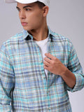 The Indian Garage Co Men Slim Fit Opaque Checked Casual Shirt