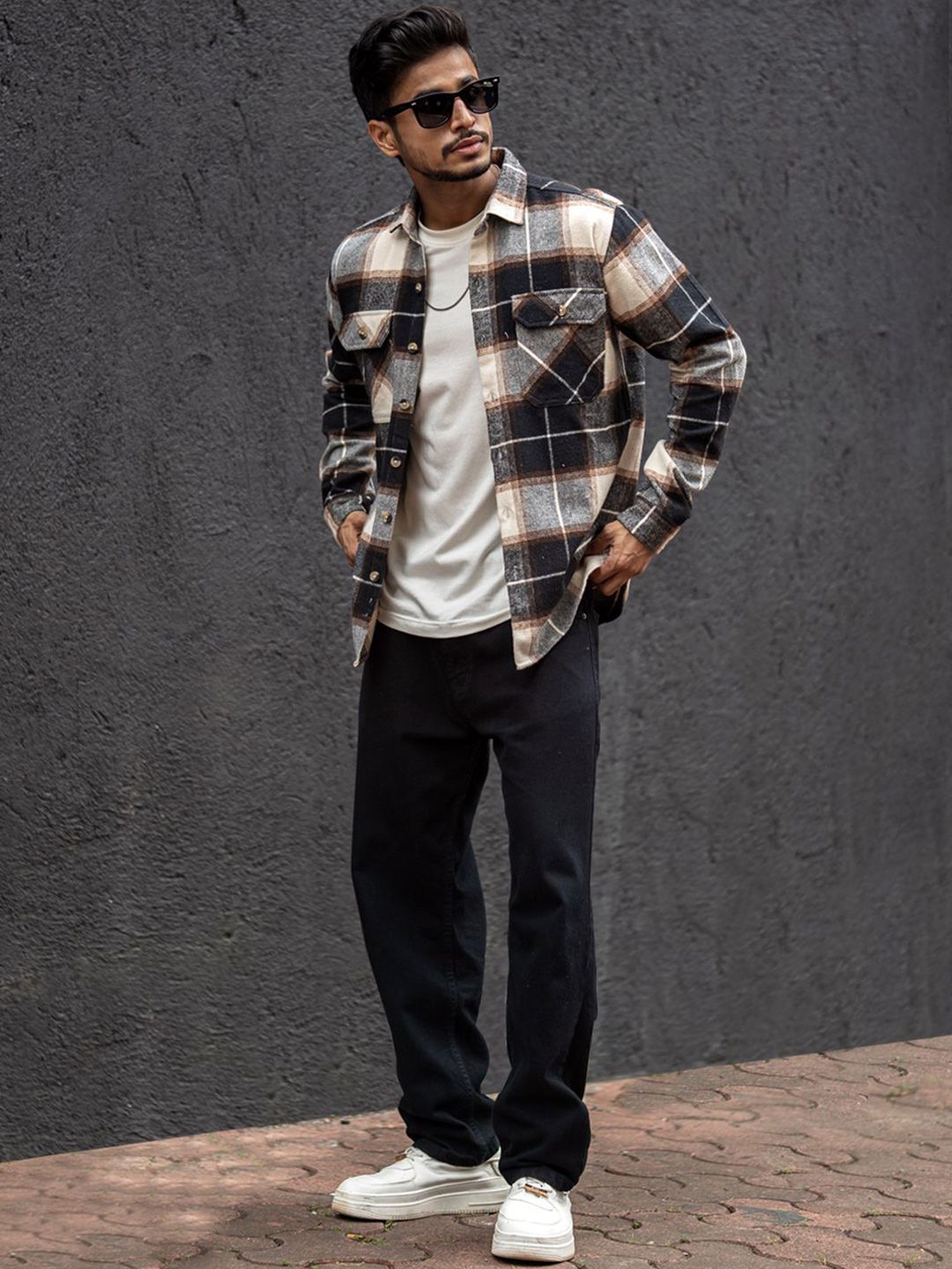 Powerlook Men Tartan Checks Opaque Checked Casual Shirt