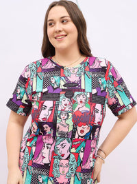 Berrylush Women Curve Print Bodycon Dress