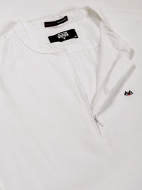 Thomas Scott Men Solid Mandarin Collar Cotton T-Shirt