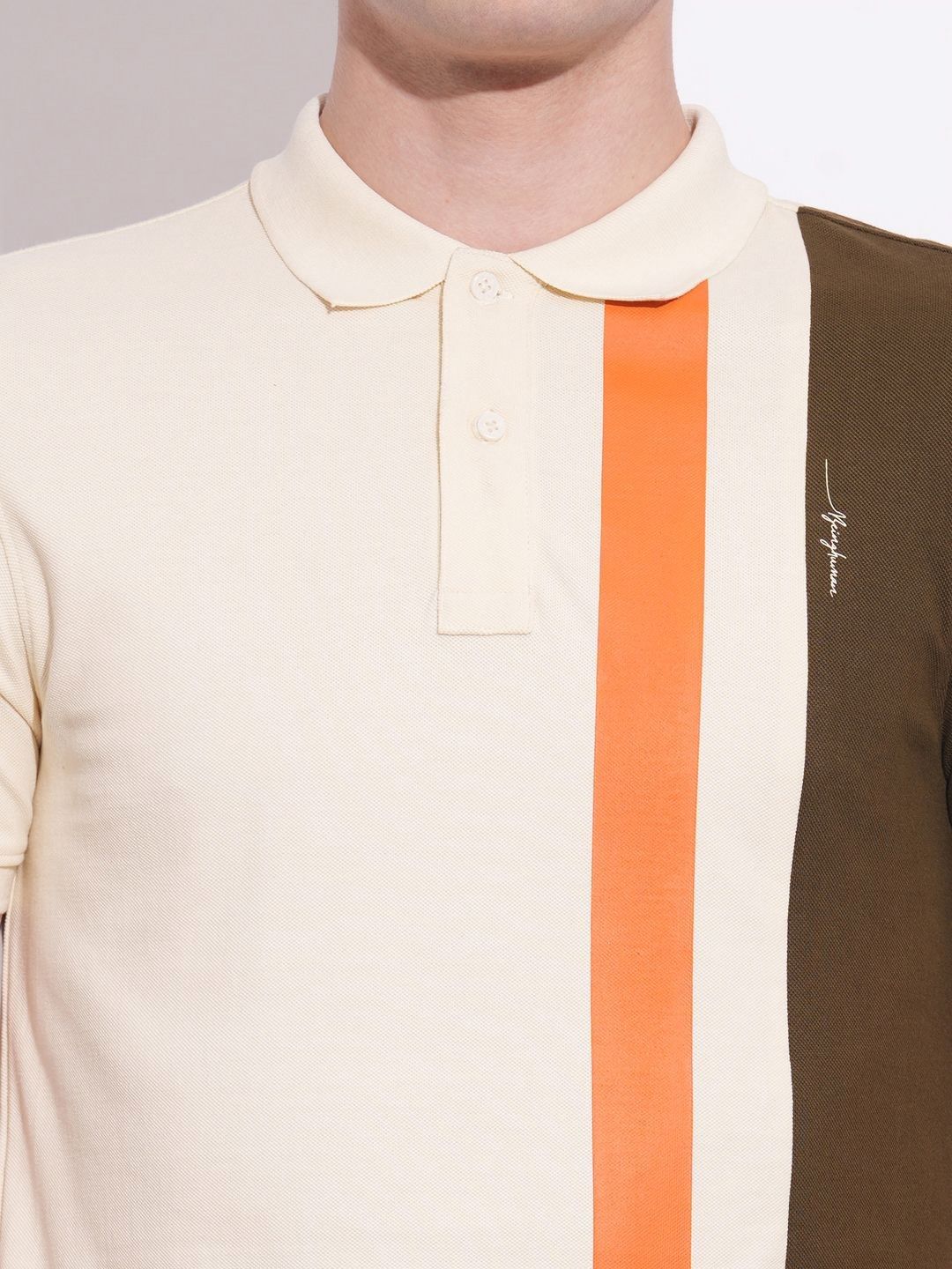 Being Human Men Colourblocked Polo Collar T-shirt