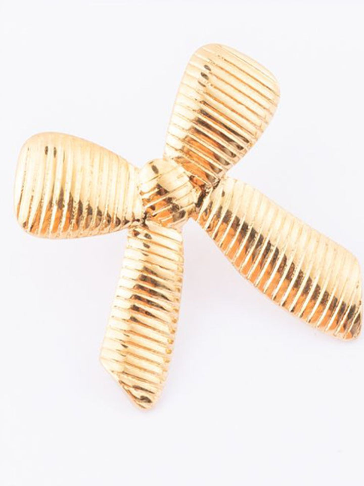 VOGUE PANASH Stainless Steel 18K Gold-Plated Contemporary Studs