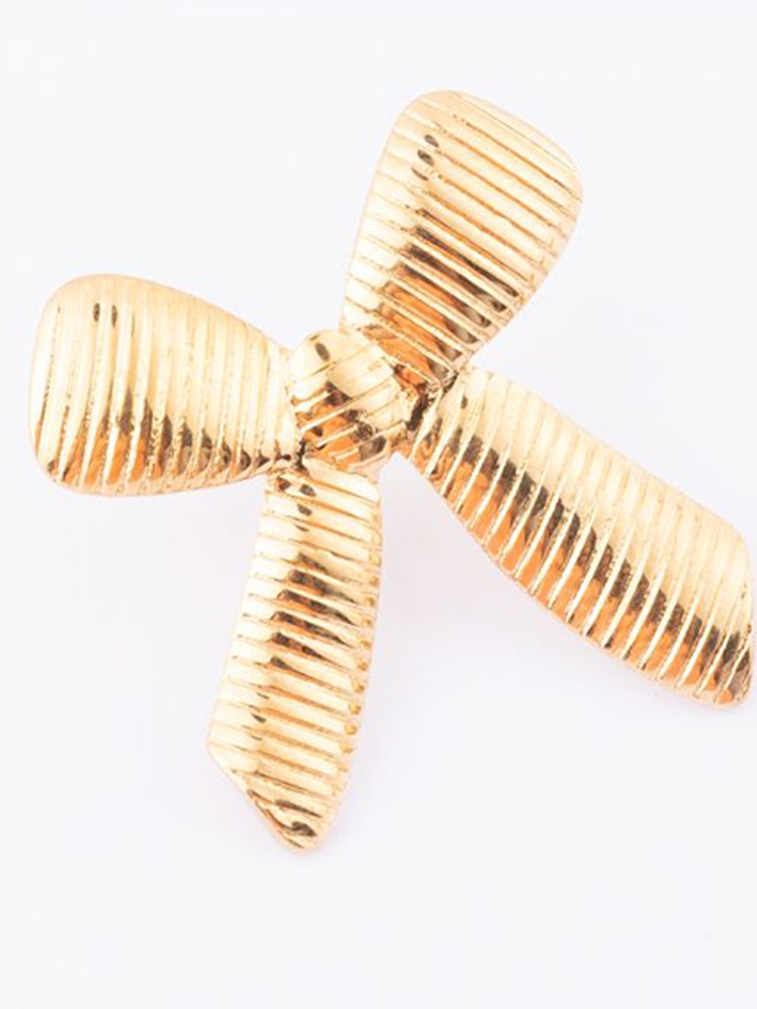 VOGUE PANASH Stainless Steel 18K Gold-Plated Contemporary Studs