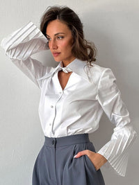 all about you Women Bell Sleeve Cotton Top