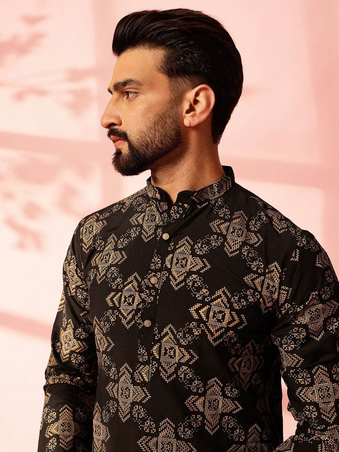 Anouk Men Ethnic Motifs Printed Regular Kurta with Pyjamas