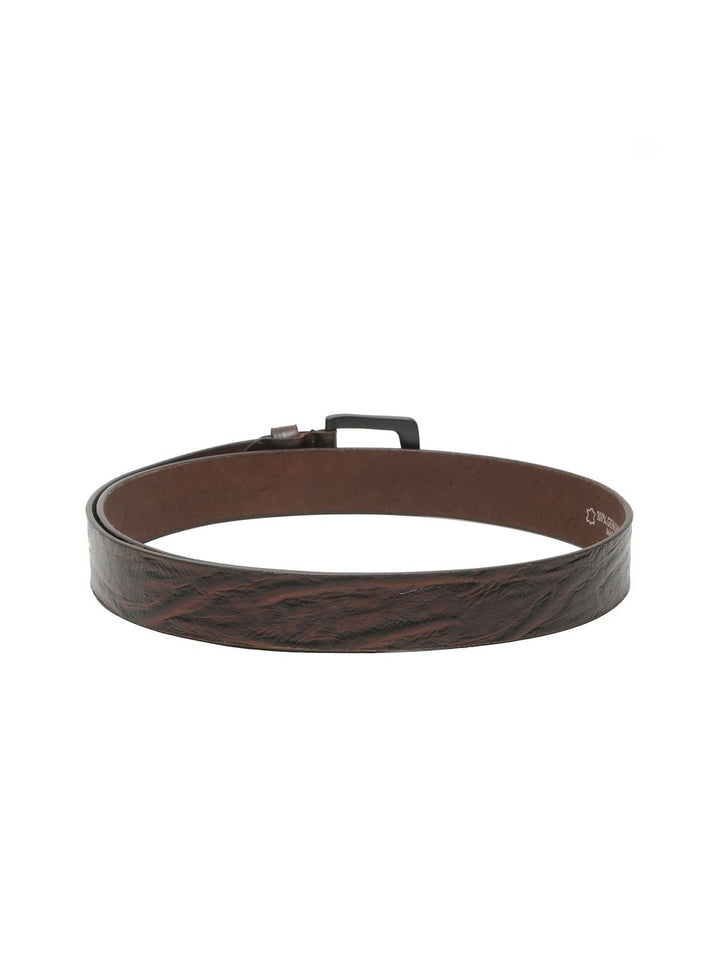 Teakwood Leathers Men Textured Leather Belt