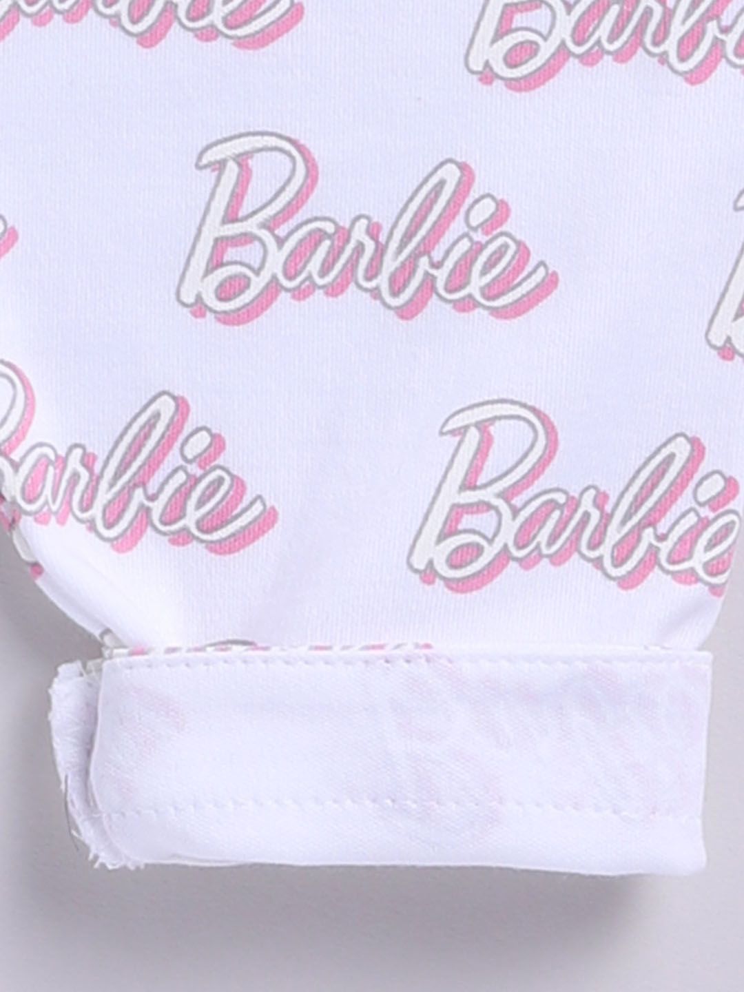 Moms Love Infant Girls Barbie Printed Pure Cotton Night suit