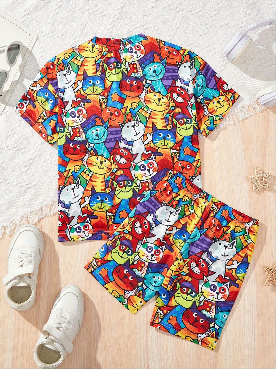 YK Printed T-shirt with Shorts