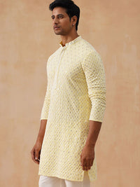 Jompers Men Geometric Printed Festive Pure Cotton Straight Kurta