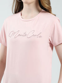 Monte Carlo Brand Logo Embroidered T-shirt