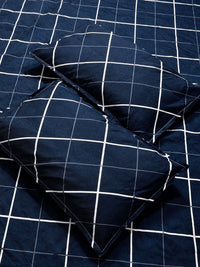 Myntra Elegant Homes Blue Geometric 300 TC King Double Bedsheet with 2 Pillow Covers