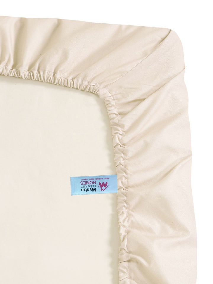 Myntra Elegant Homes Berwarna Krim Bunga 300 TC Cadar King dengan 2 Sarung Bantal