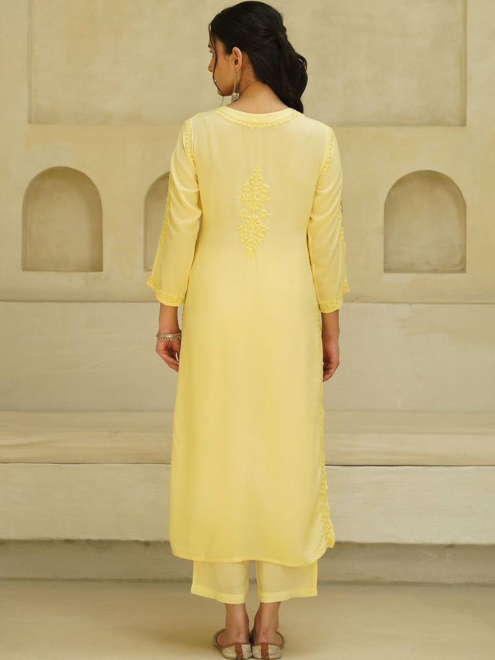House of Chikankari Women Embroidered Chikankari Kurta