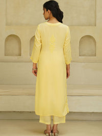 House of Chikankari Women Embroidered Chikankari Kurta