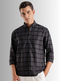 ADRO Standard Tartan Checks Baju Kasual Berpetak