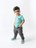 NautiNati Marvel Spiderman Baby Boys Light green Superhero Pure Cotton T Shirt