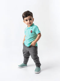 NautiNati Marvel Spiderman Baby Boys Light green Superhero Pure Cotton T Shirt