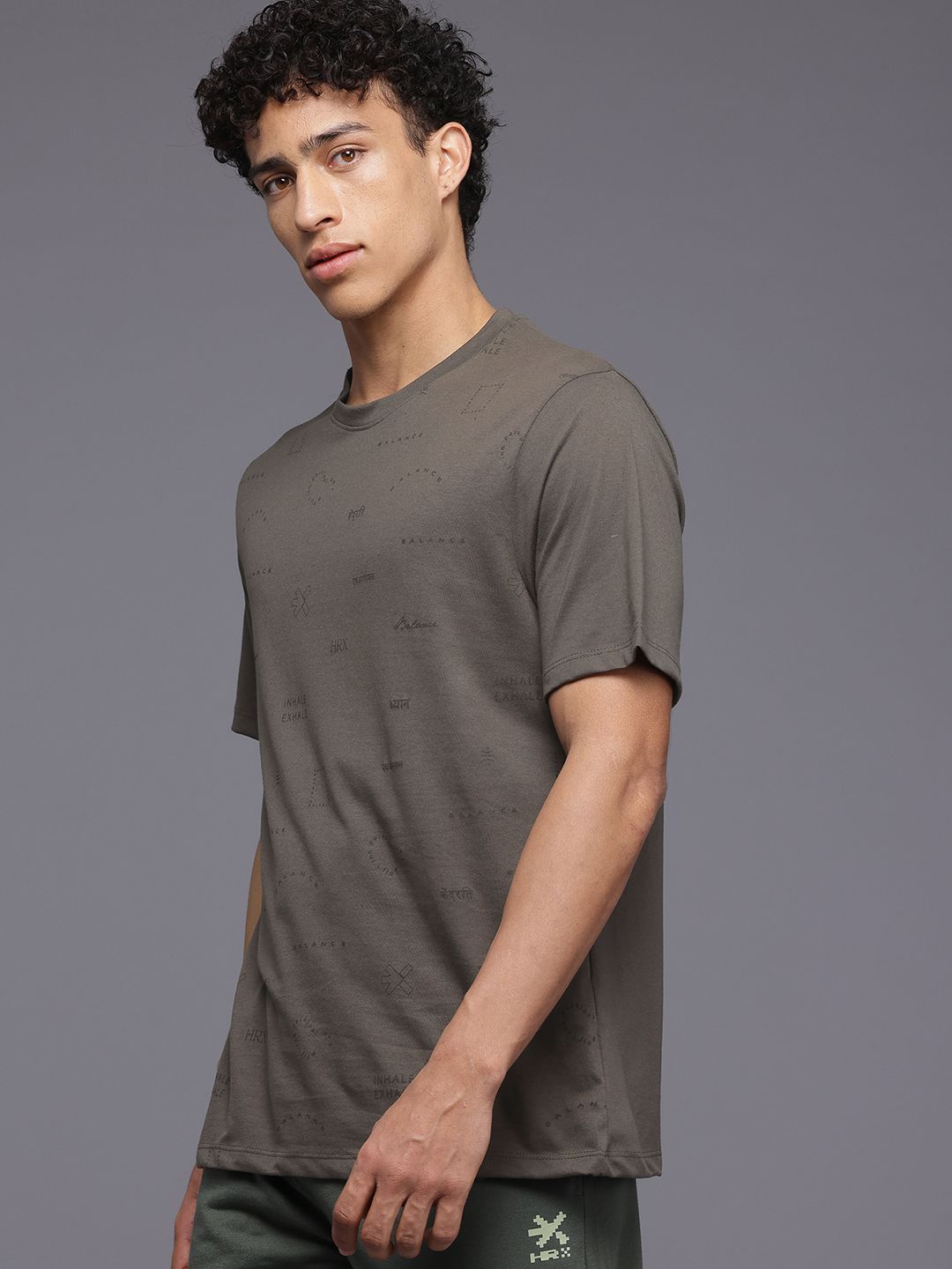 HRX by Hrithik Roshan Men Typography Printed Relaxed Fit Yoga T-shirt
