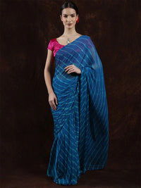 Exotic India Crystal Tea Leharia Tie-Dye Chiffon Saree