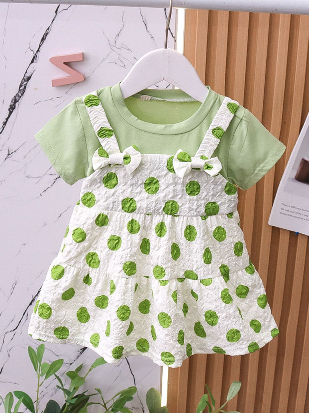 YK Polka Dot Print A-Line Dress