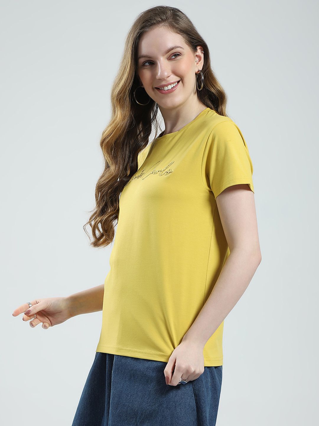 Monte Carlo Brand Logo Embroidered T-shirt